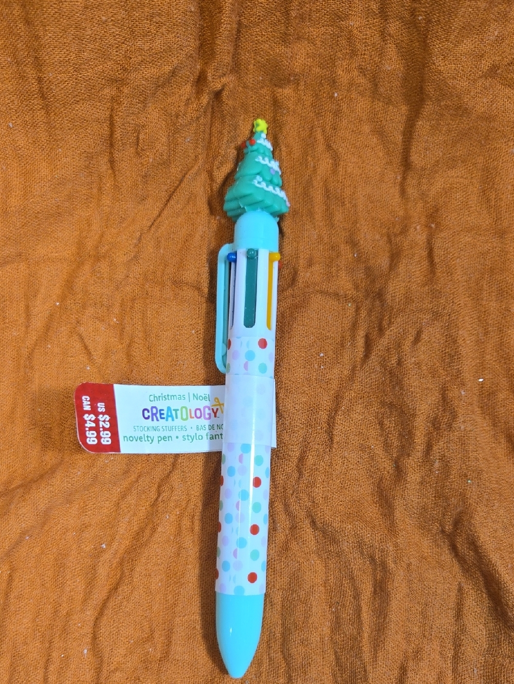 Creatology Polka Dot Multi-Color Multi-Function Pen - Turquoise Accent
